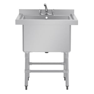 Evier Profond Avec Dosseret 100 L 770 X 600 Mm  - Vogue - Fourniresto