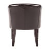 Dark Brown Faux Leather Armchair - Bolero - Fourniresto