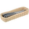 Rectangular Cutlery Basket in Rattan and Polypropylene 270 x 100 mm - APS - Fourniresto