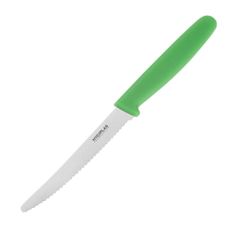 Messer mit gezackter Klinge, 10 cm - Hygiplas - Fourniresto