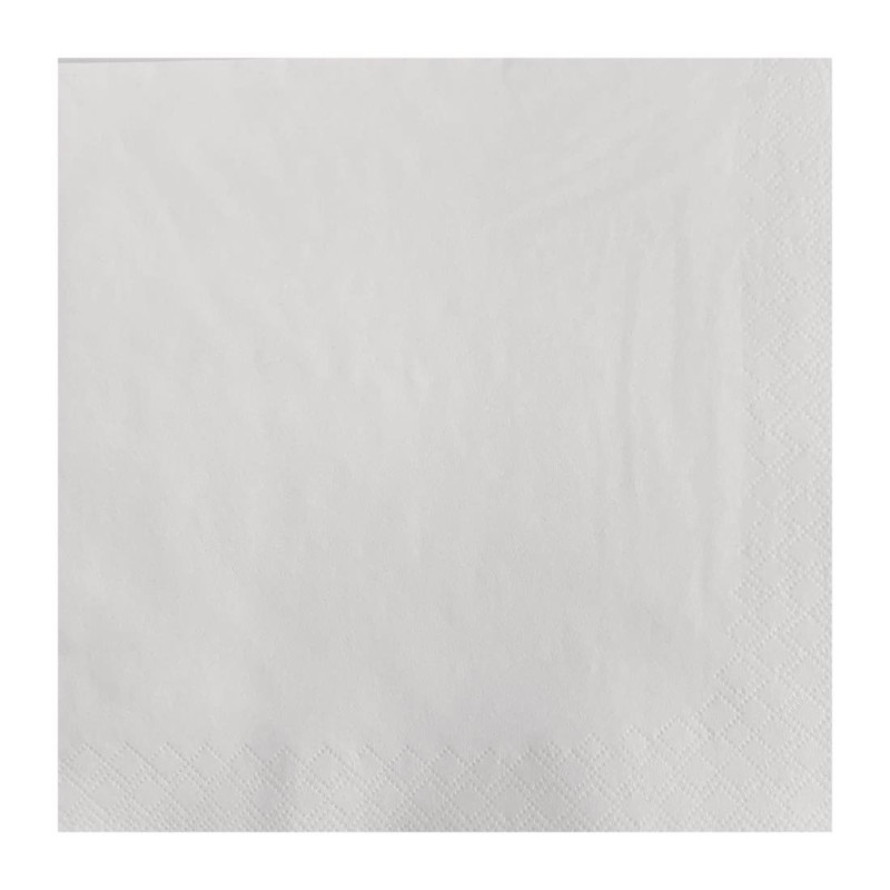 White 2-Ply Paper Table Napkin 300 x 300 mm - Pack of 1500 - FourniResto - Fourniresto