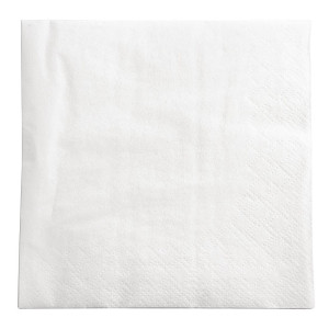 Serviette Cocktail Blanche 2 Plis 400 x 400 mm - Lot de 1500 - FourniResto - Fourniresto