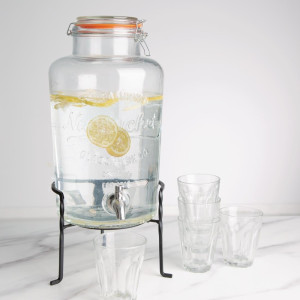 Wasserspender im Retro-Stil aus Glas mit 8,5 L Basis - Olympia - Fourniresto