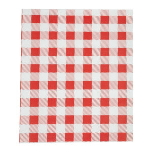 Greaseproof Paper Vichy Red 310 x 380 mm - Pack of 200 - FourniResto - Fourniresto