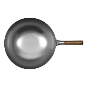 Wok mit halbkugelförmigem Boden aus Stahl Londonwok Ø 38 cm - FourniResto - Fourniresto