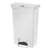 Poubelle à Pédale Frontale Large Slim Jim StepOn Blanche 50L - Rubbermaid - Fourniresto