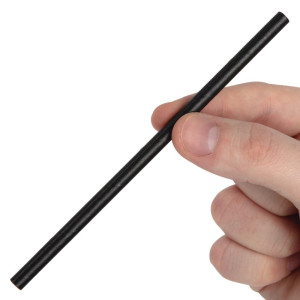 Black Compostable Paper Stirrers - Pack of 250 straws - Fiesta Green - Fourniresto