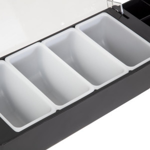 Black Plastic Compartment Box - FourniResto - Fourniresto