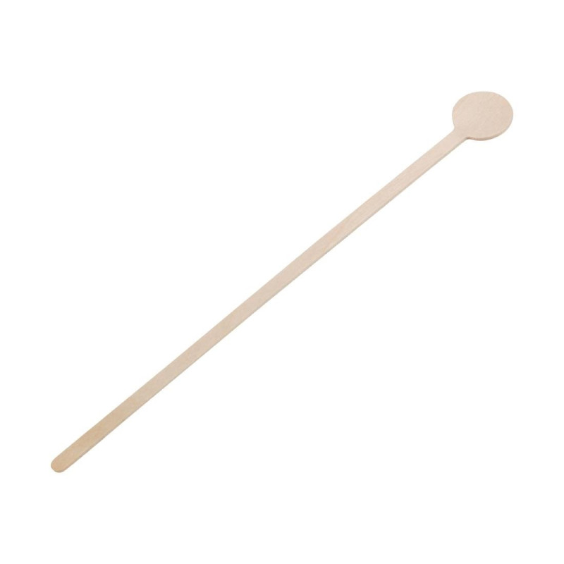 Biodegradable Wooden Cocktail Stirrers 200mm - Pack of 100 - Fiesta Green - Fourniresto