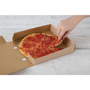 Pizzakartons aus Kraftpapier 23 cm - Packung mit 100 Stück - Fiesta Green - Fourniresto