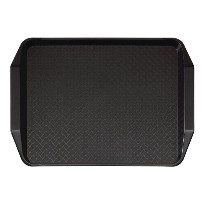 Black Rectangular Tray with Polypropylene Handles Fast Food 430mm - Cambro - Fourniresto