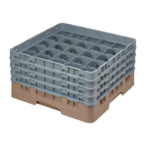 Casier à Verres 25 Compartiments Camrack Beige Hauteur Max 215mm - Cambro - Fourniresto