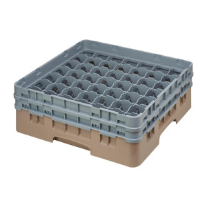 Glass Rack 49 Compartments Camrack Beige Max Height 133mm - Cambro - Fourniresto