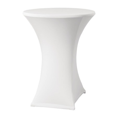 Housse de Table Extensible Samba Blanche pour Table avec Pieds Croisés - FourniResto - Fourniresto