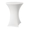 White Samba Extendable Table Cover for Table with Crossed Legs - FourniResto - Fourniresto