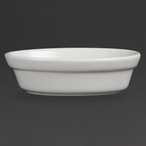 White Oval Gratin Dishes 145 x 104mm - Set of 6 - Olympia - Fourniresto