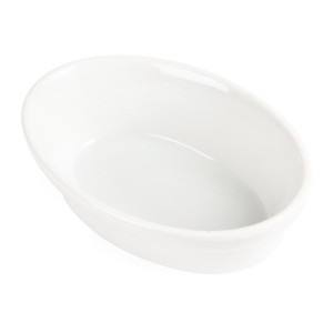 White Oval Gratin Dishes 145 x 104mm - Set of 6 - Olympia - Fourniresto