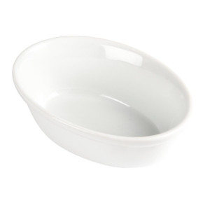 White Oval Gratin Dishes 161 x 116mm - Set of 6 - Olympia - Fourniresto