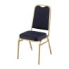 Blaue Bankettstühle mit quadratischer Rückenlehne - 4er-Set - Bolero - Fourniresto