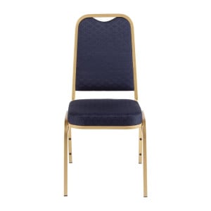 Blaue Bankettstühle mit quadratischer Rückenlehne - 4er-Set - Bolero - Fourniresto