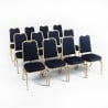 Blaue Bankettstühle mit quadratischer Rückenlehne - 4er-Set - Bolero - Fourniresto