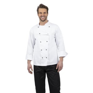 Veste De Cuisine Mixte Chicago Manches Longues Blanche Taille L - Whites Chefs Clothing - Fourniresto