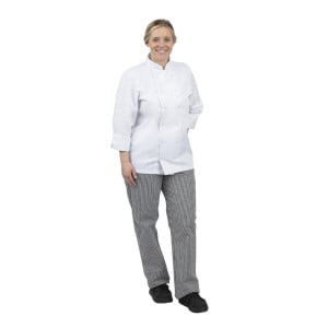 Pantalon De Cuisine Mixte Vegas Petits Carreaux Noirs Et Blancs Taille L - Whites Chefs Clothing - Fourniresto