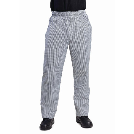 Pantalon De Cuisine Mixte Vegas Petits Carreaux Noirs Et Blancs Taille S - Whites Chefs Clothing - Fourniresto