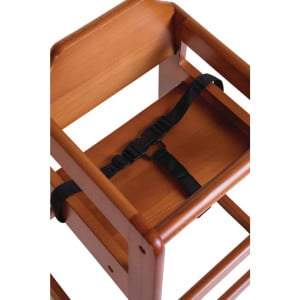 High Chair in Dark Wood Finish - Bolero - Fourniresto