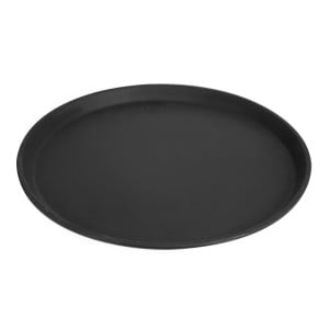 Plateau de Service Rond Fibre de Verre Antidérapant Camtread Noir Ø 355mm  - Cambro - Fourniresto