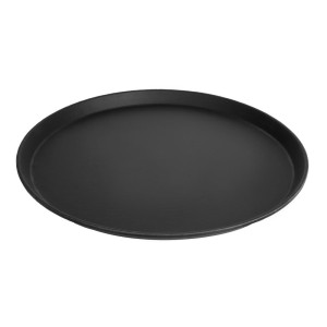 Round Non-Slip Fiberglass Camtread Black Service Tray Ø 405mm - Cambro - Fourniresto