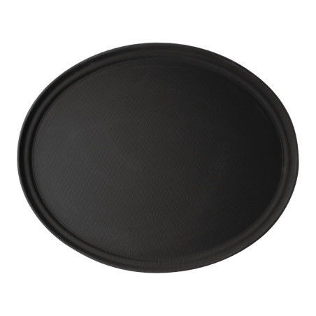 Servierplatte Oval aus rutschfestem Fiberglas Camtread Schwarz - Cambro - Fourniresto