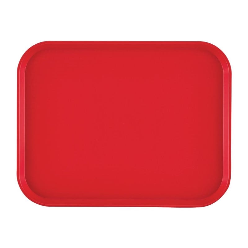 Rectangular Polypropylene Fast Food Tray Red 410mm - Cambro - Fourniresto