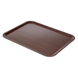 Smooth Laminate Capri Mahogany Tray 430mm - Cambro - Fourniresto