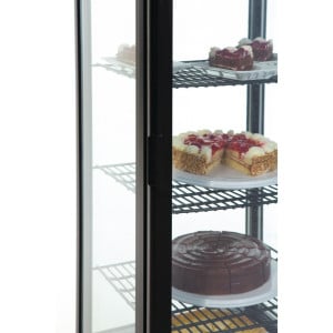 Refrigerated Display Cabinet with Curved Doors - Black 235 L - Polar - Fourniresto