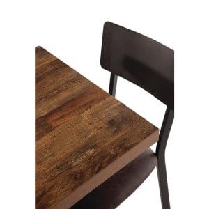 Square Table Top with Aged Wood Effect - L 700mm - Bolero