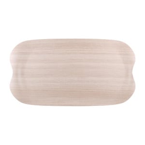 Wave Service Tray 43x23cm Light Wood Veined - Roltex - Fourniresto