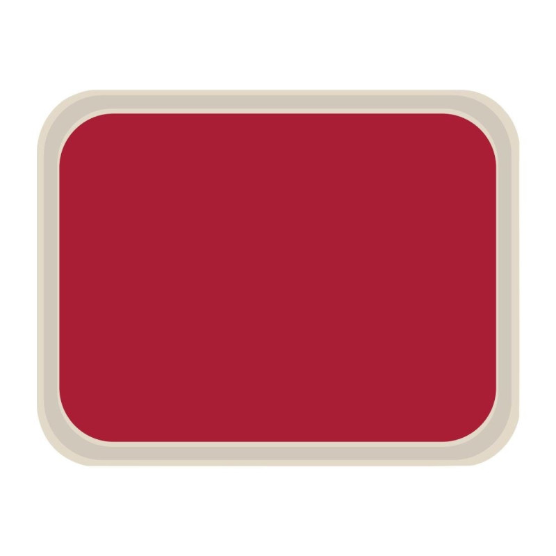 Standard-Serviertablett aus Polyester 470x360mm Rot - Roltex - Fourniresto