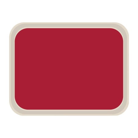 Standard-Serviertablett aus Polyester 470x360mm Rot - Roltex - Fourniresto