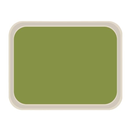 Standard Polyester Service Tray 470x360mm Green - Roltex - Fourniresto