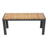 Steel and Acacia Benches 100 cm - Set of 2 - Bolero - Fourniresto