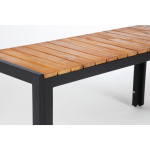 Bancs en Acier et Acacia 100 cm - Lot de 2 - Bolero - Fourniresto