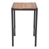 Square Steel and Acacia High Table 60 cm - Bolero