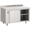 Edelstahl-Wärmeschrank mit Rückwand - L 2000 x T 700mm - Gastro M