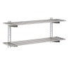 Perforated Stainless Steel Wall Shelf - W 1200 x D 400mm - Gastro M