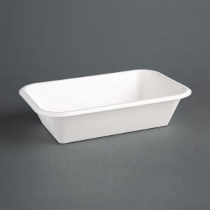 Kompostierbare Bagasse-Schalen - L 215 mm - Packung mit 50 - Fiesta Green