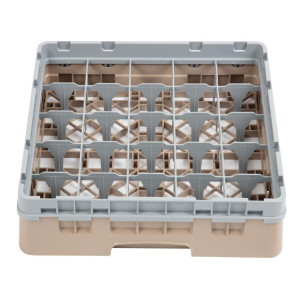 Gläserkorb 25 Fächer Camrack Beige - L 500 x B 500mm - Cambro