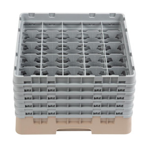 Casier À Verres 25 Compartiments Camrack Beige-500x 500mm - Cambro