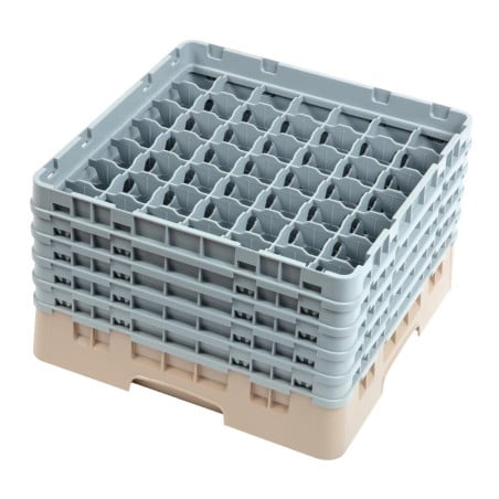 Casier À Verres 49 Compartiments Camrack Beige-L 500 x P 500mm - Cambro - Fourniresto