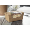 Boîtes À Gâteau Rectangulaires Kraft Compostables avec Fenêtre - Lot de 500 - Colpac